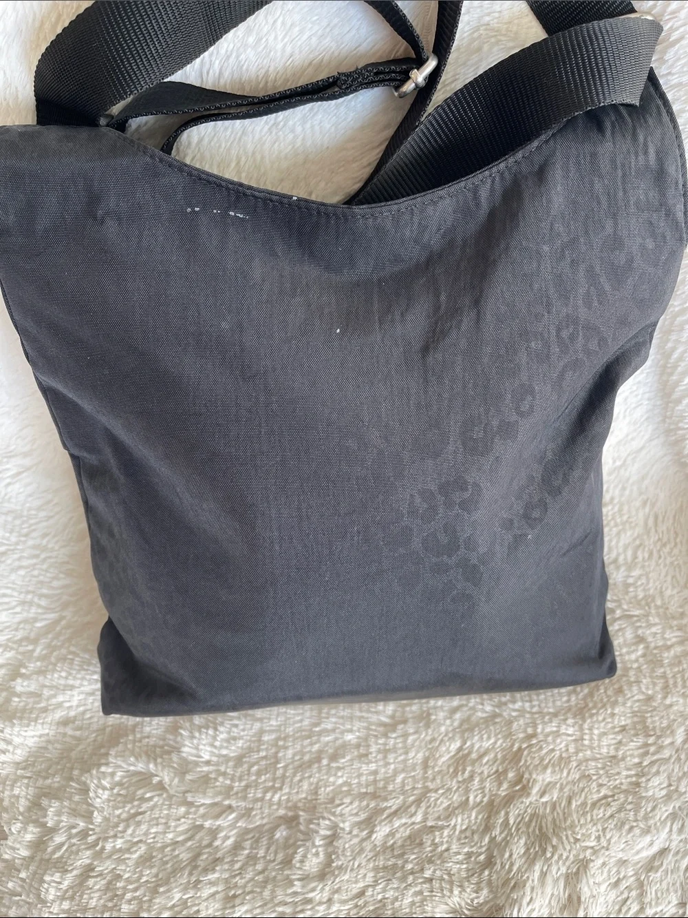 Baggallini Black Crossbody Messenger Bag with Silver Hardware